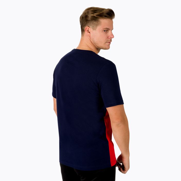 Men's training t-shirt PUMA ESS+ Colorblock Tee navy blue and red 848770 06 4