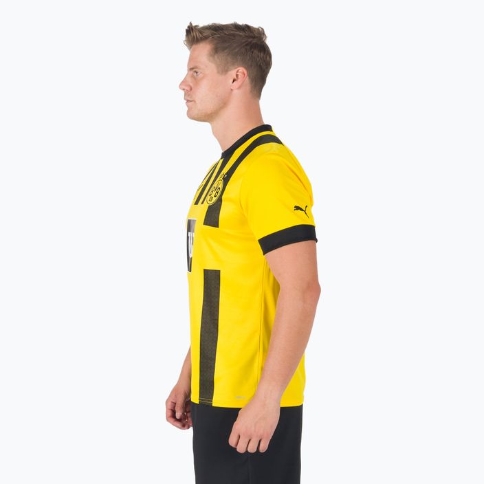 Men's football jersey PUMA Bvb Home Jersey Replica Sponsor yellow and black 765883 01 3