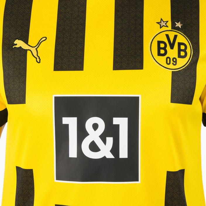 Men's football jersey PUMA Bvb Home Jersey Replica Sponsor yellow and black 765883 01 4