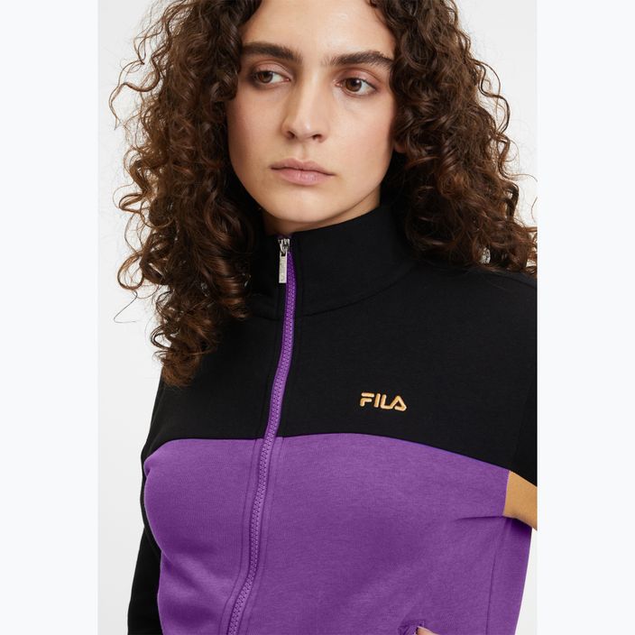 FILA women's sweatshirt Bruckberg Track black royal purple iced coffe 4