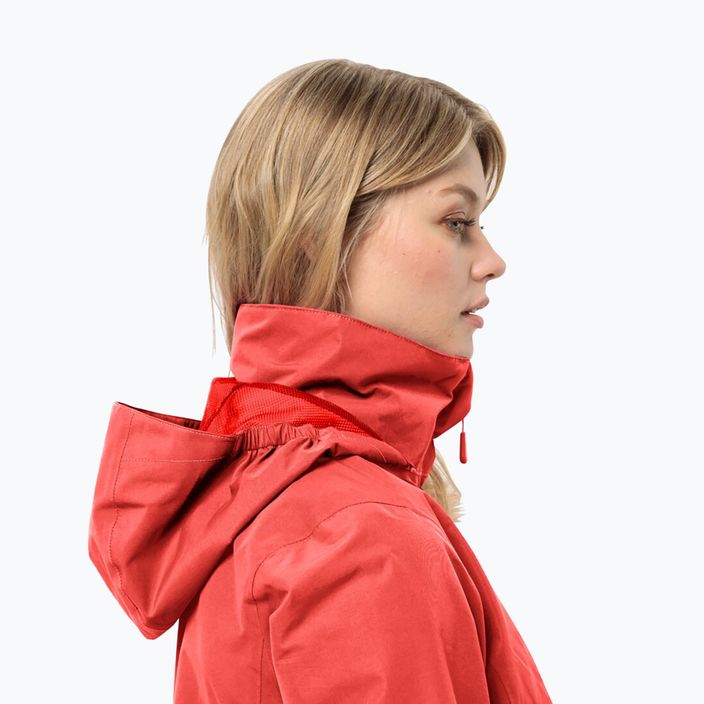 Jack Wolfskin Stormy Point 2L women's rain jacket vibrant red 3