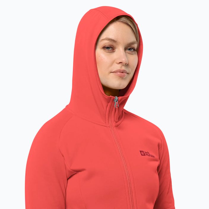 Jack Wolfskin women's sweatshirt Baiselberg Hooded FZ vibrant red 3