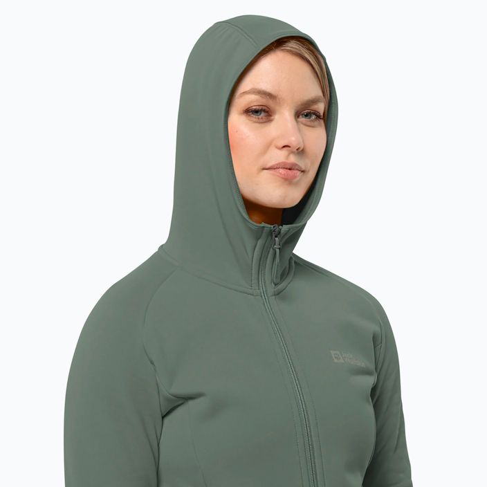 Jack Wolfskin women's sweatshirt Baiselberg Hooded FZ hedge green 3