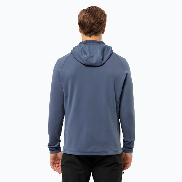 Men's Jack Wolfskin Kolbenberg Hooded Fz evening sky fleece sweatshirt 2