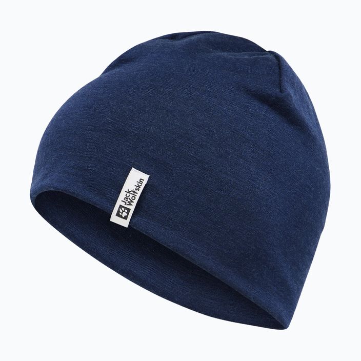 Jack Wolfskin Rib Merino winter beanie night blue