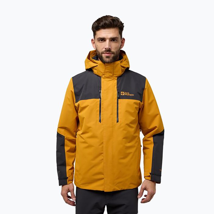 Jack Wolfskin men's Jasper 3In1 jacket safflower