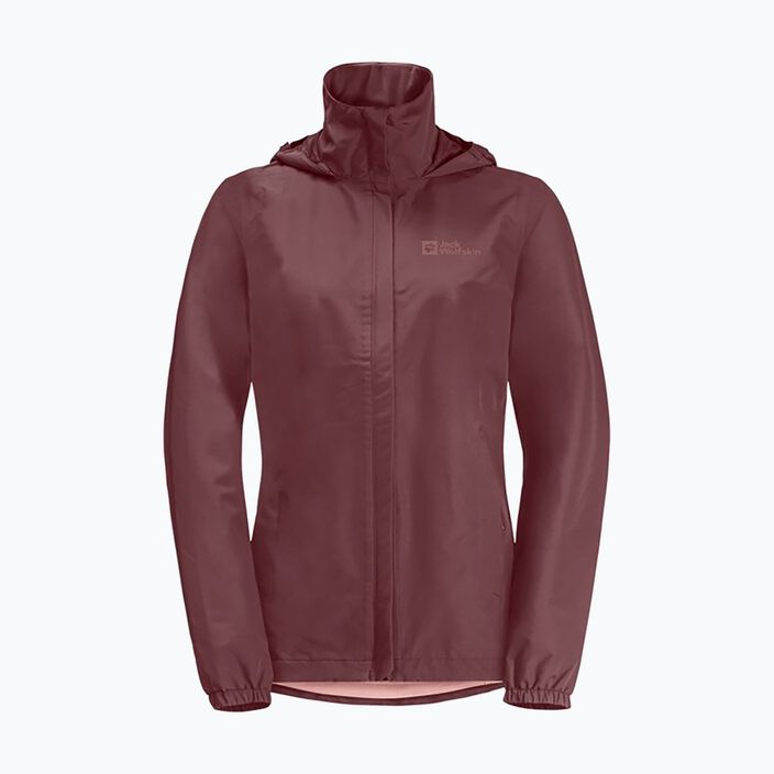 Jack Wolfskin Stormy Point 2L women's rain jacket red ochre