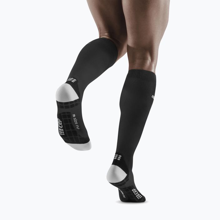 CEP Ultralight black/light grey men's compression running socks 5