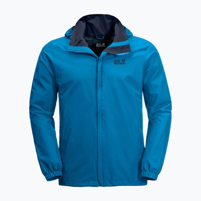 Jack Wolfskin men's Stormy Point rain jacket blue 1111141_1361 5