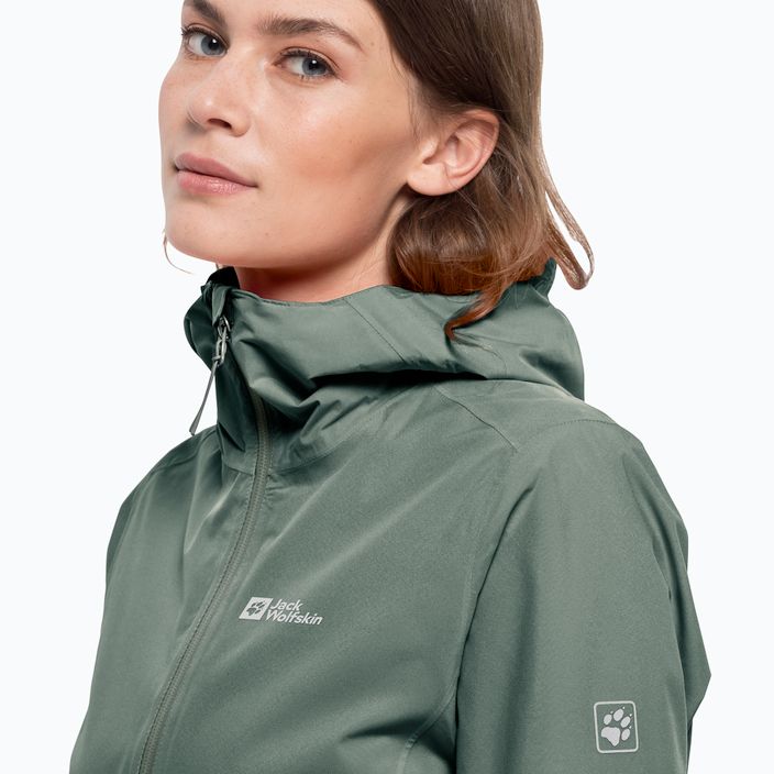 Jack Wolfskin women's hardshell jacket Pack & Go Shell green 1111514_4311 4