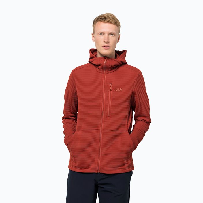Jack Wolfskin men's Modesto fleece sweatshirt red 1706492_3740