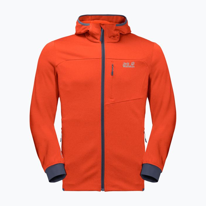 Jack Wolfskin men's Hydro Grid fleece sweatshirt orange 1710001_3017