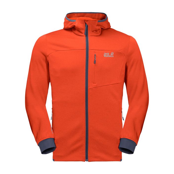 Jack Wolfskin men's Hydro Grid fleece sweatshirt orange 1710001_3017 2