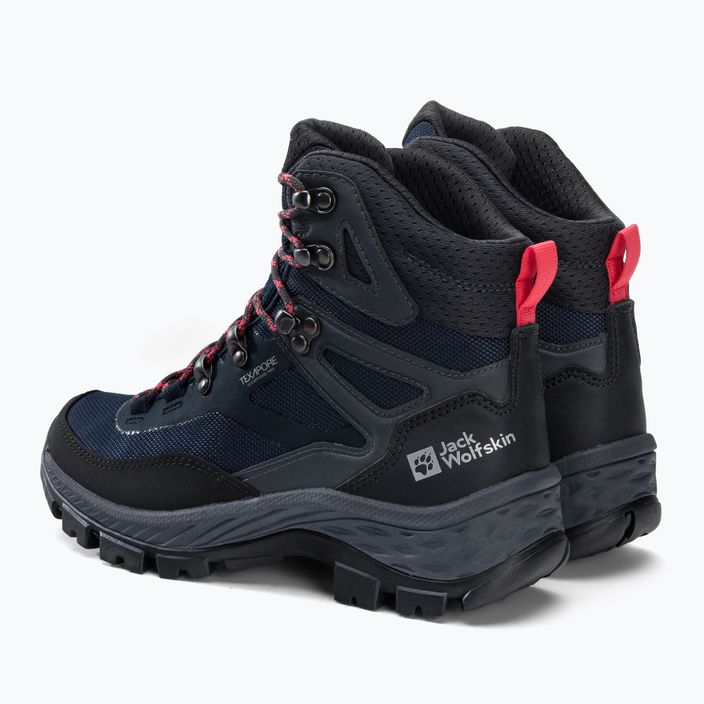 Jack Wolfskin women's trekking boots Rebellion Guide Texapore Mid black-blue 4053801 3