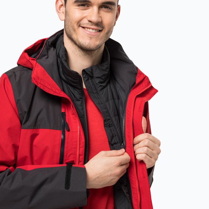 Jack Wolfskin men's Jasper rain jacket red 1115261_2206_002 8