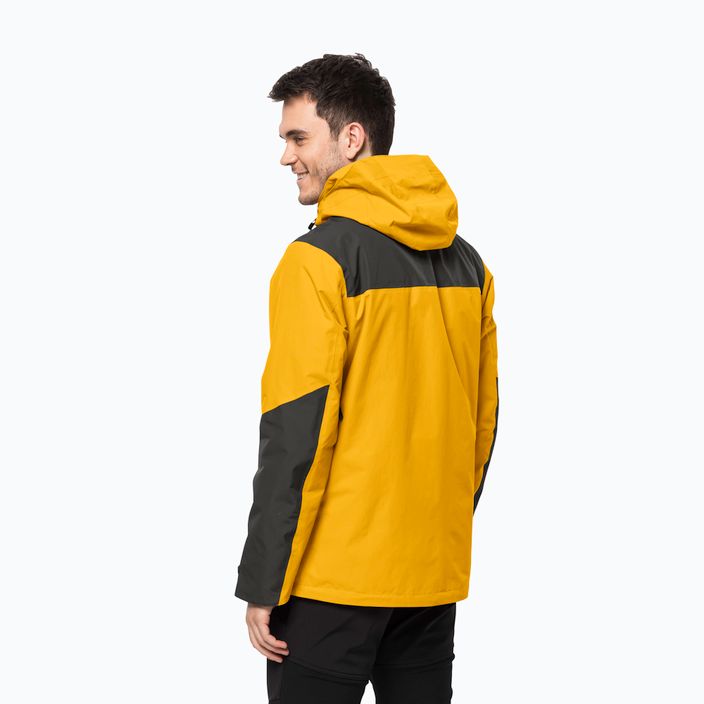 Jack Wolfskin men's Jasper rain jacket yellow 1115261_3802_002 2