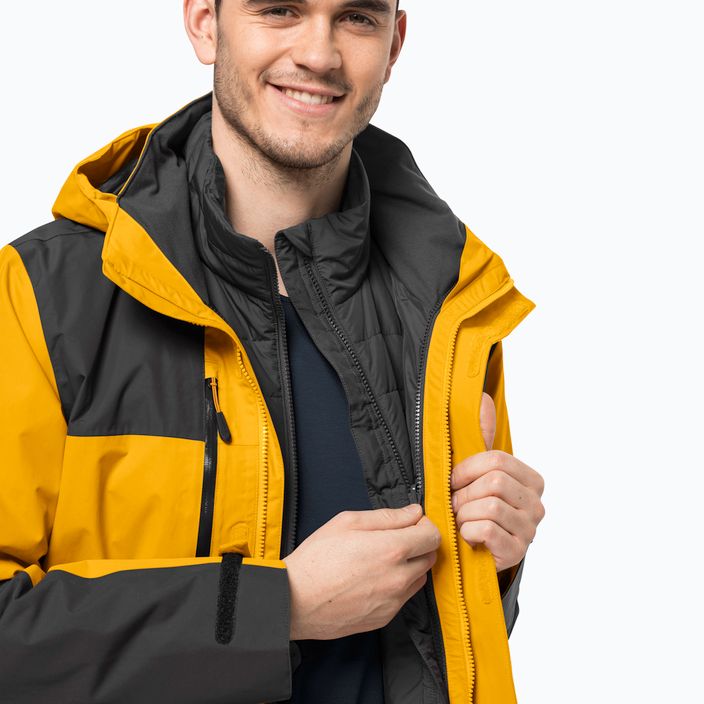Jack Wolfskin men's Jasper rain jacket yellow 1115261_3802_002 8