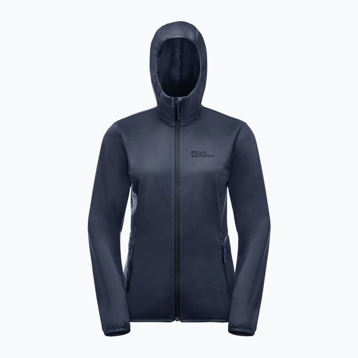 Jack Wolfskin women's softshell jacket Windhain Hoody navy blue 1307481_1010 10