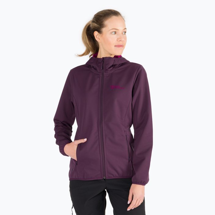 Jack Wolfskin women's softshell jacket Windhain Hoody purple 1307481