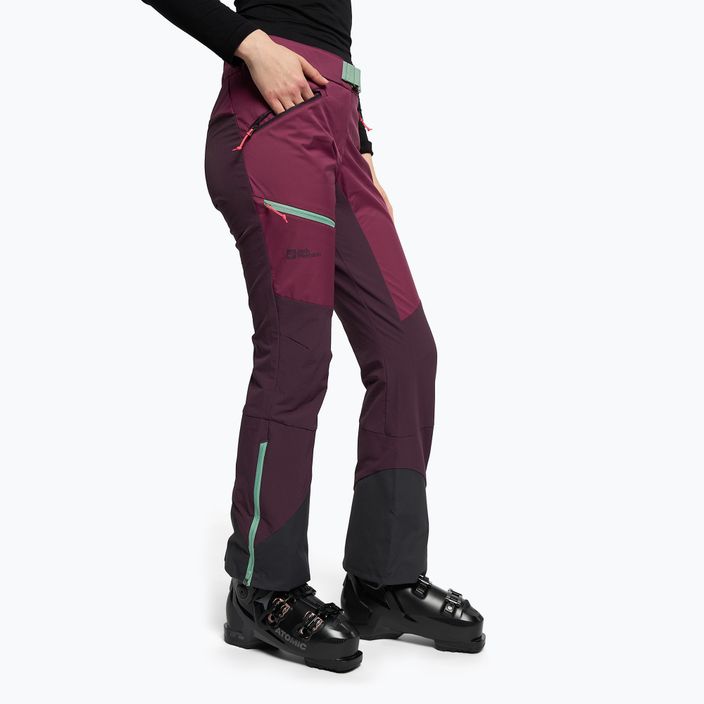 Jack Wolfskin women's Alpspitze ski trousers pink 1507531 3