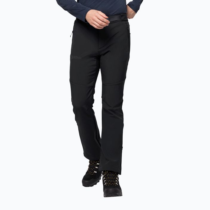 Men's softshell trousers Jack Wolfskin Stollberg black 1507821
