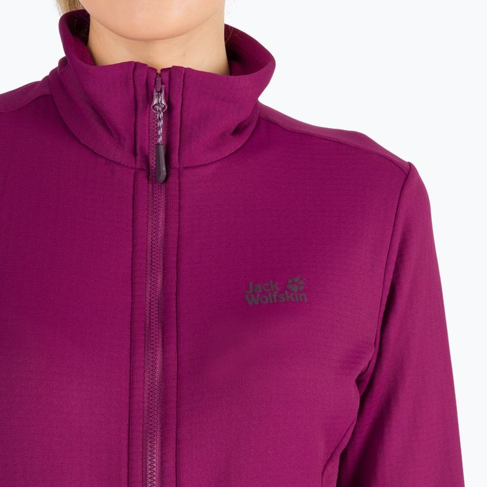 Jack Wolfskin women's Peak Grid Fleece sweatshirt purple 1710351_1014_005 6