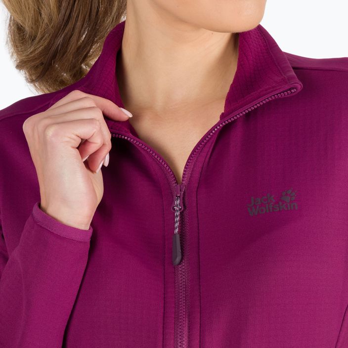 Jack Wolfskin women's Peak Grid Fleece sweatshirt purple 1710351_1014_005 7