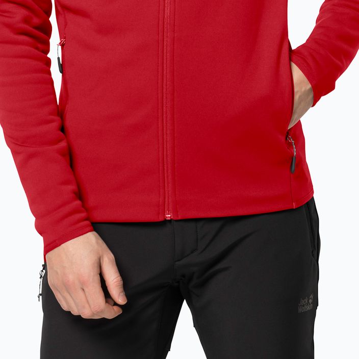 Jack Wolfskin men's Baiselberg fleece sweatshirt red 1710541 4