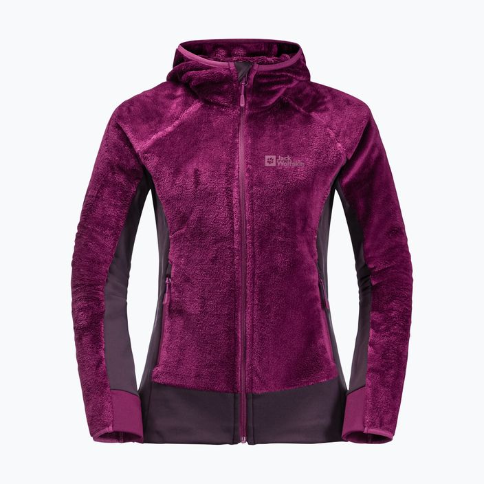 Jack Wolfskin women's Rotwand Hooded fleece sweatshirt purple 1710741 8