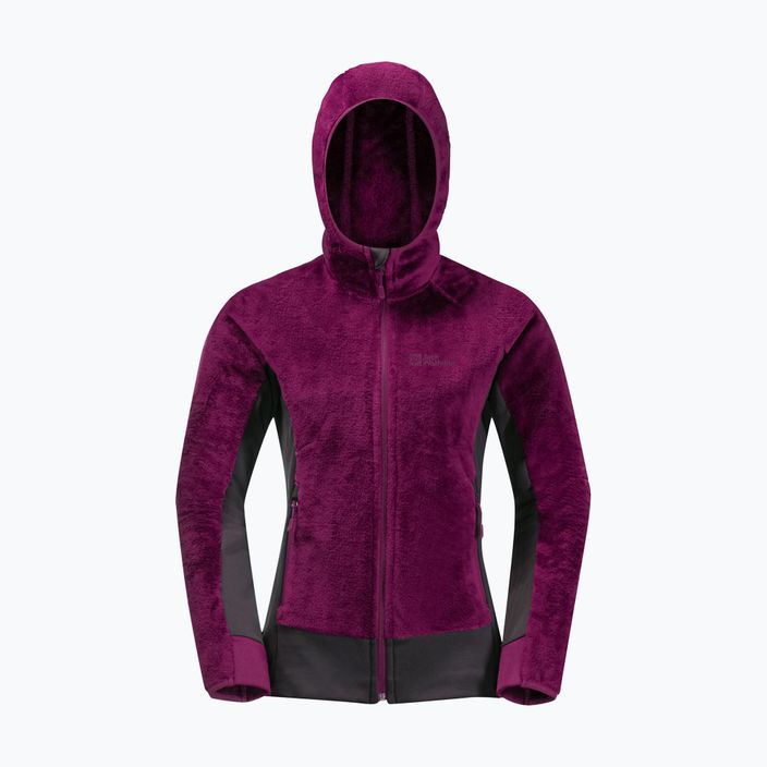 Jack Wolfskin women's Rotwand Hooded fleece sweatshirt purple 1710741 9