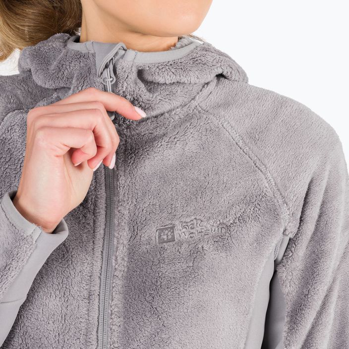 Jack Wolfskin women's Rotwand Hooded fleece sweatshirt grey 1710741 5