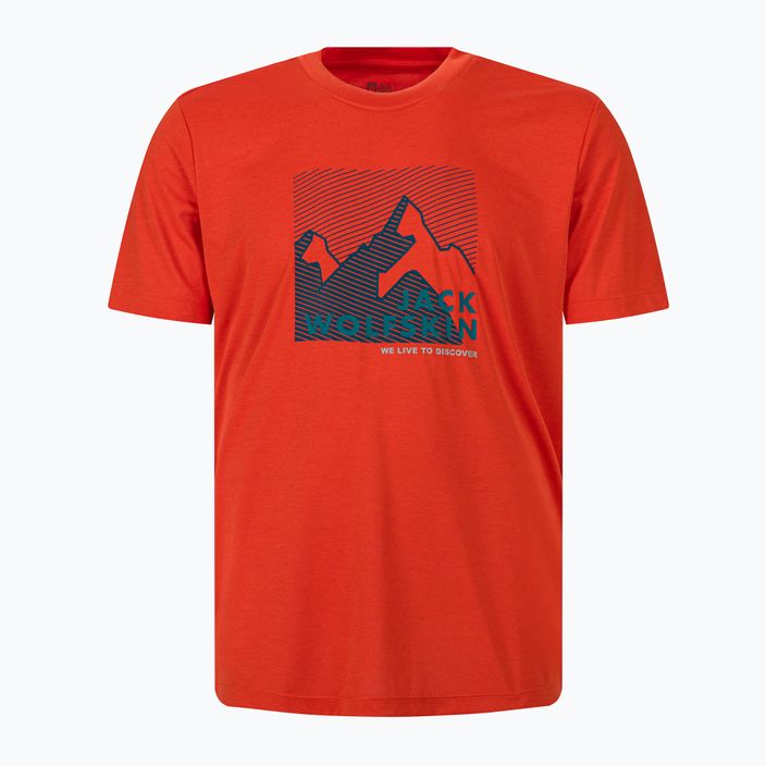 Jack Wolfskin men's trekking T-shirt Hiking Graphic orange 1808761_3017 4