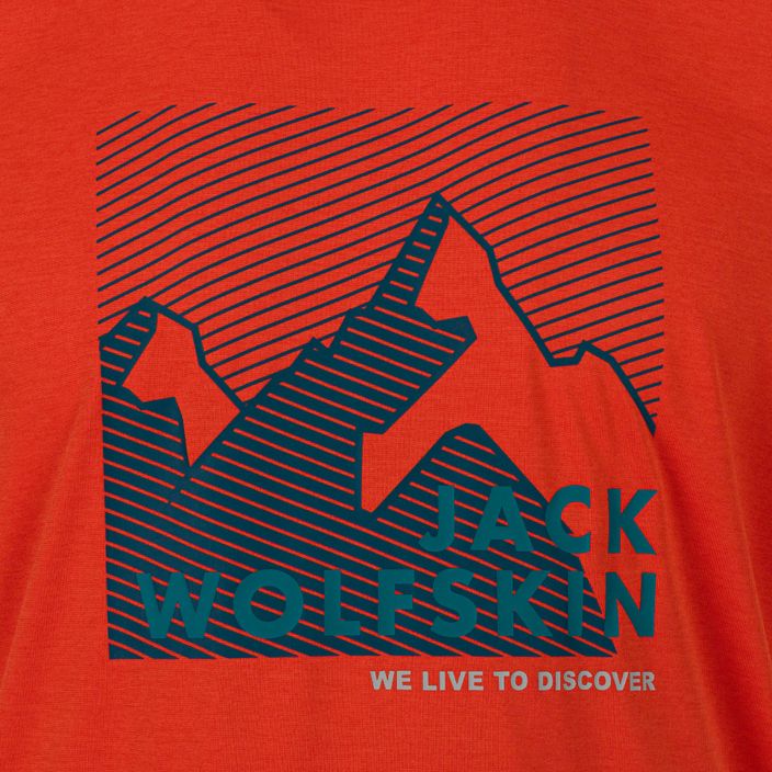 Jack Wolfskin men's trekking T-shirt Hiking Graphic orange 1808761_3017 6