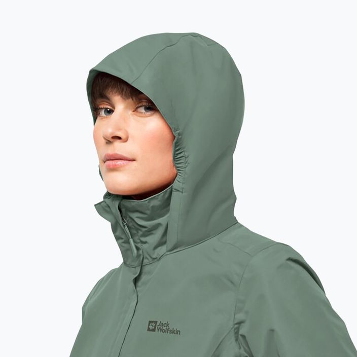 Jack Wolfskin women's Stormy Point 2L rain jacket green 1111202 3