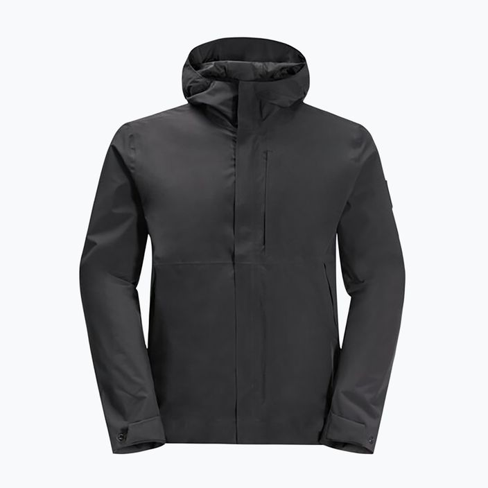 Jack Wolfskin men's Mainkai rain jacket black 1115761 5