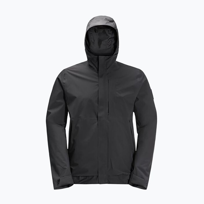 Jack Wolfskin men's Mainkai rain jacket black 1115761 6