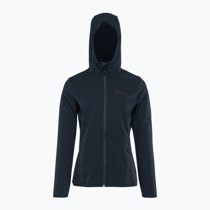 Women's softshell jacket Jack Wolfskin Bornberg Hoody navy blue 1307691 4