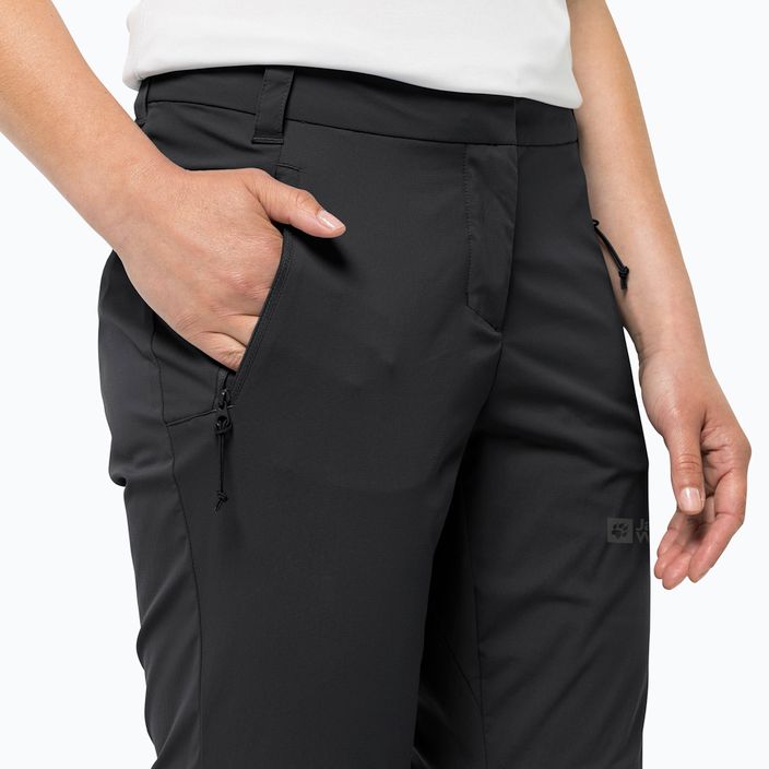 Jack Wolfskin women's softshell trousers Glastal Zip Off black 1508151_6000_042 5