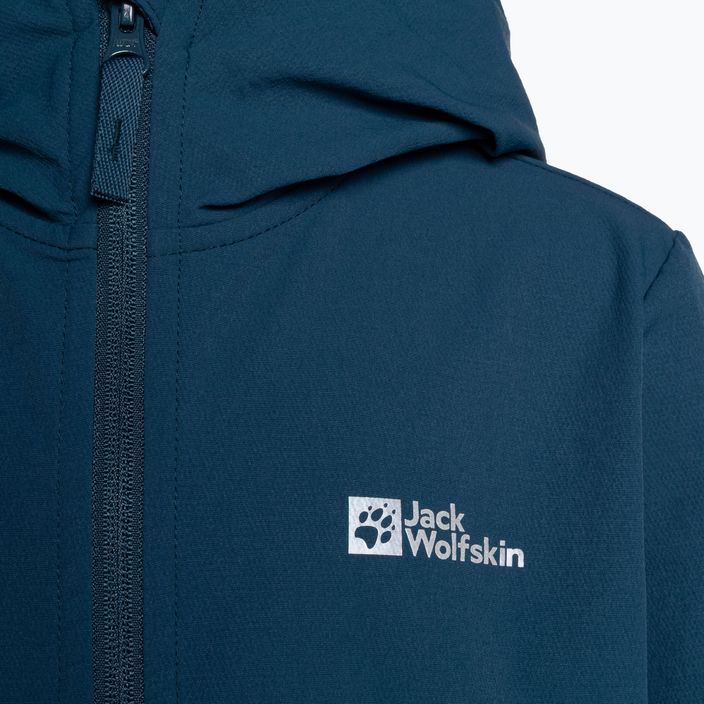 Jack Wolfskin children's softshell jacket Solyd navy blue 1609821 3