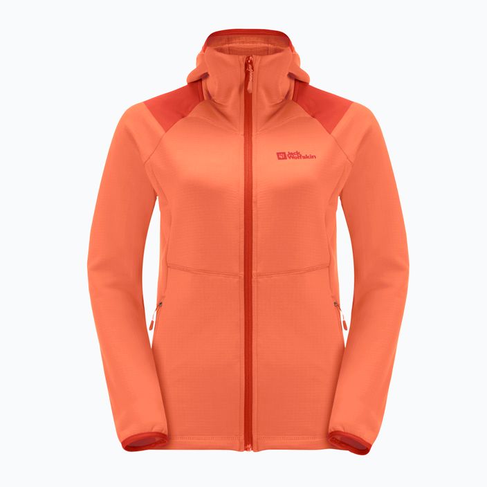 Jack Wolfskin women's trekking jacket Kolbenberg Hooded FZ orange 1711071 5