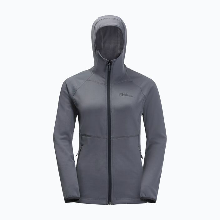 Jack Wolfskin women's trekking jacket Kolbenberg Hooded FZ grey 1711071 6