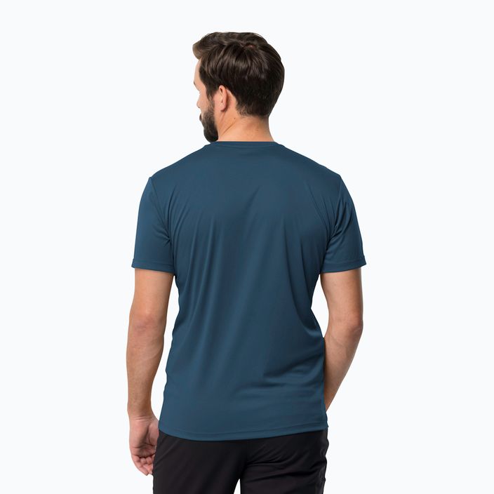 Jack Wolfskin Tech men's trekking t-shirt navy blue 1807072 2