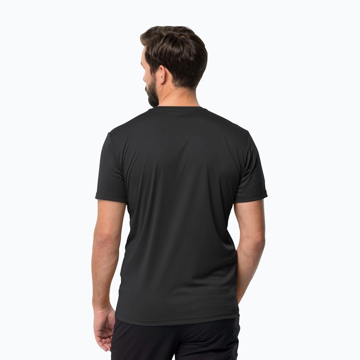 Jack Wolfskin Tech men's trekking t-shirt black 1807072 2