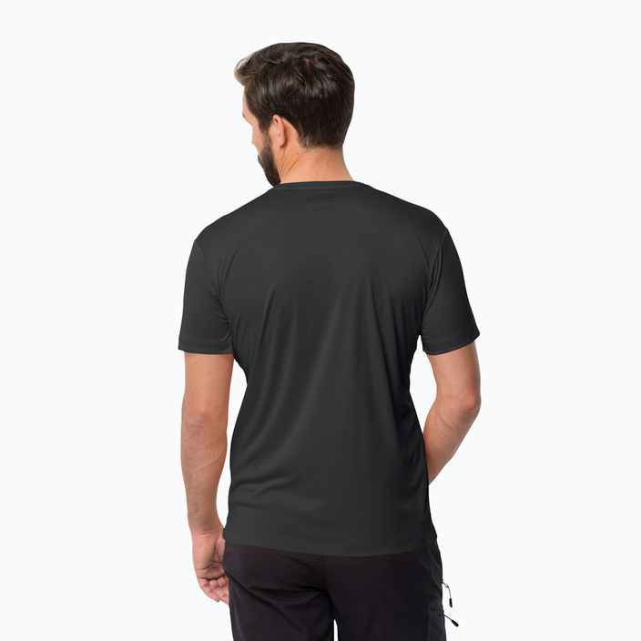 Jack Wolfskin Peak Graphic men's trekking t-shirt black 1807183 2