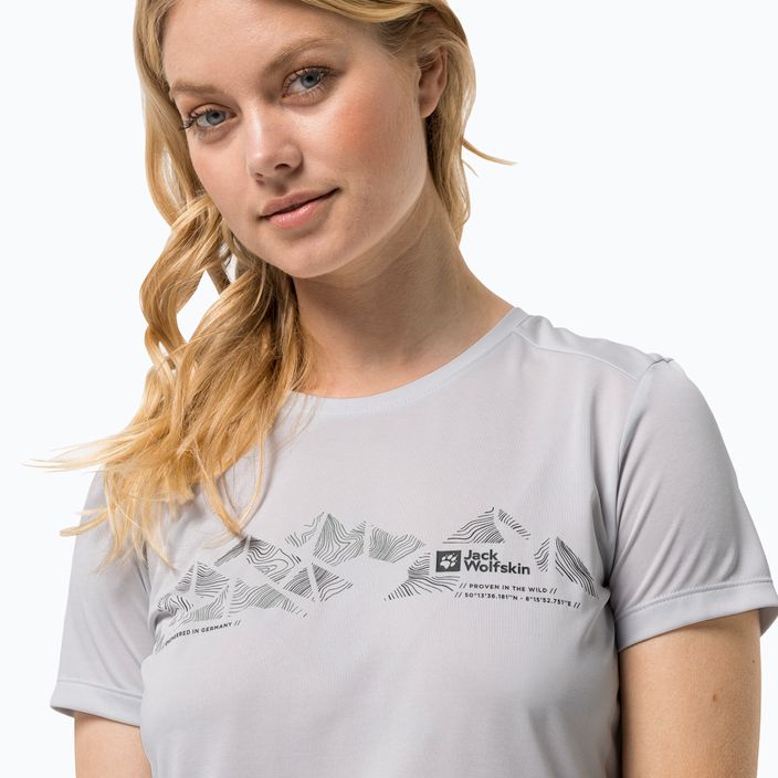 Women's trekking t-shirt Jack Wolfskin Crosstrail Graphic white 1807213 3