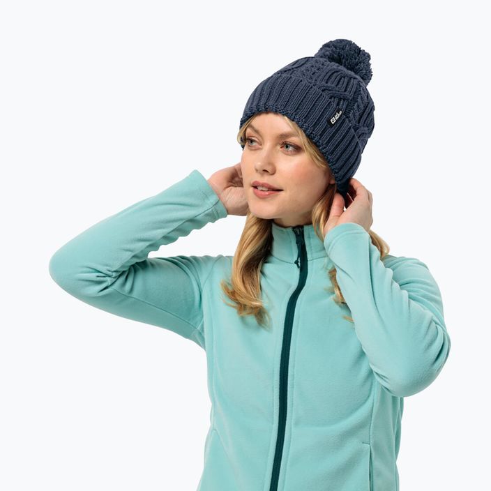 Jack Wolfskin winter beanie Pompom night blue 2