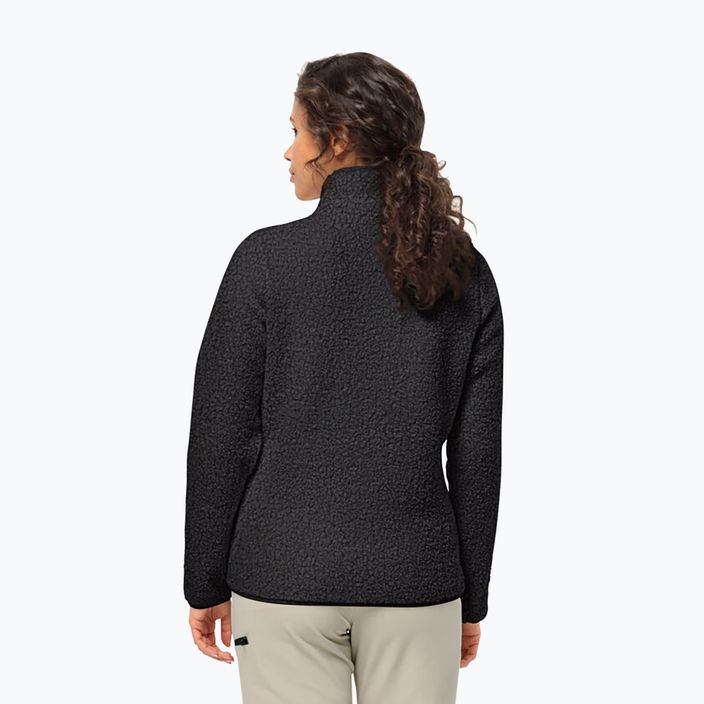 Jack Wolfskin women's fleece sweatshirt High Curl black 2