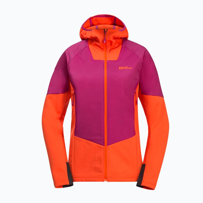 Jack Wolfskin Alpspitze Ins Hybrid new magenta women's rain jacket 7