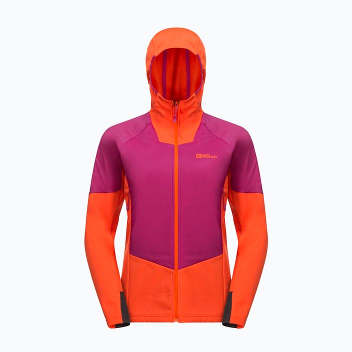 Jack Wolfskin Alpspitze Ins Hybrid new magenta women's rain jacket 8