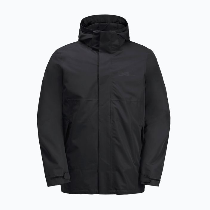 Jack Wolfskin men's rain jacket Feldberg Luntal 3in1 black 9
